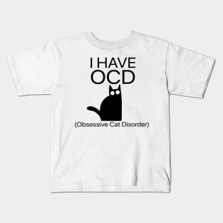 Cat I Have OCD Obsesive Crochet Disorder Kids T-Shirt